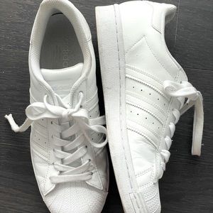 ADIDAS Superstar white shoes W8.5